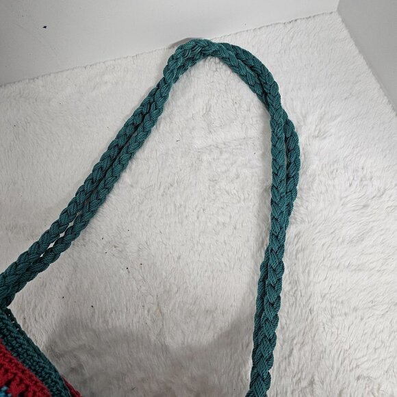 Merona Rainbow Woven Striped Boho Summer Beach Shoulder Bag - Picture 8 of 16